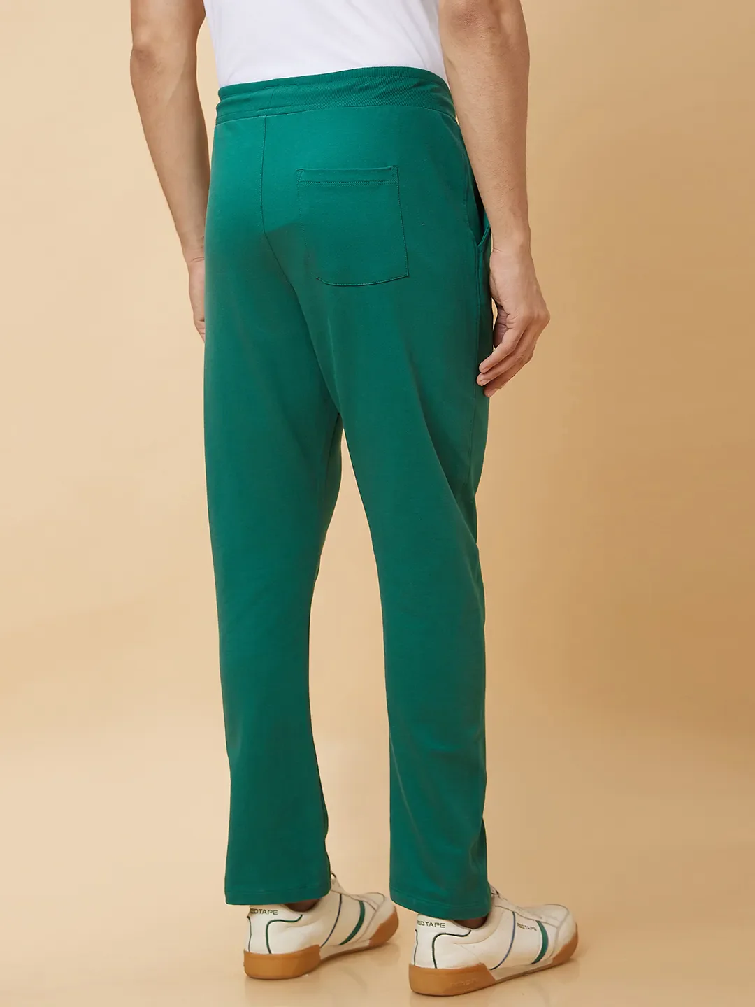 Green Regular Fit Men's Track Pants by Being Human Clothing - Image 3