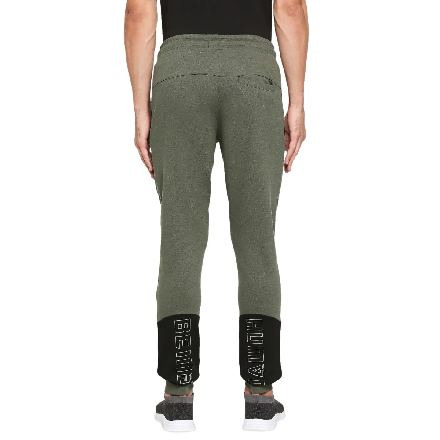 Green Regular Fit Men's Track Pants by Being Human Clothing - Image 4