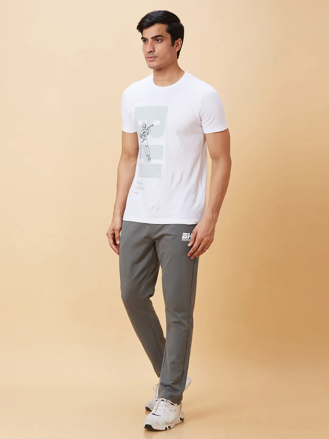 Grey Regular Fit Men's Track Pants by Being Human Clothing