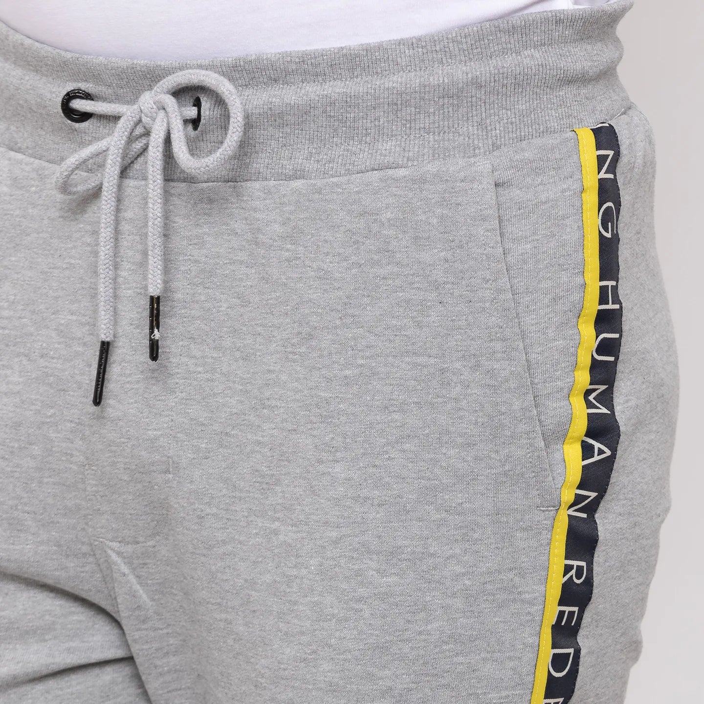 Grey Regular Fit  Men's Track Pants by Being Human Clothing - Image 5