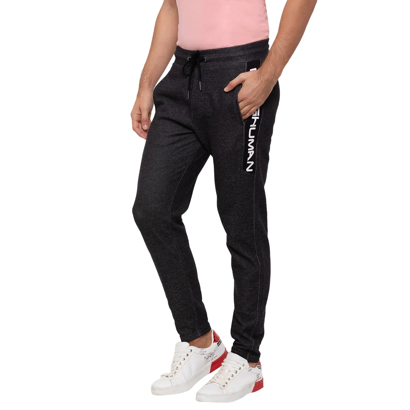 Grey Regular Fit Men's Track Pants by Being Human Clothing - Image 4