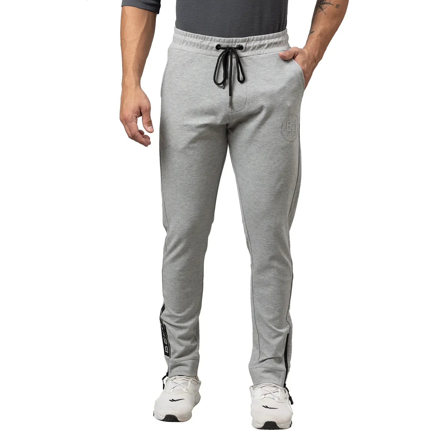 Grey Regular Fit Men's Track Pants by Being Human Clothing