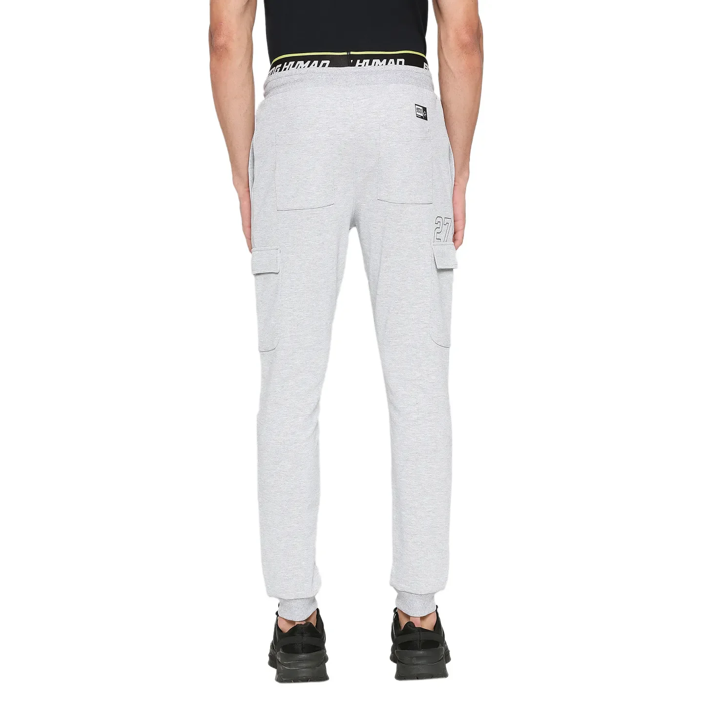 Grey Regular Fit Track Pants For Men By Being Human Clothing - Image 4