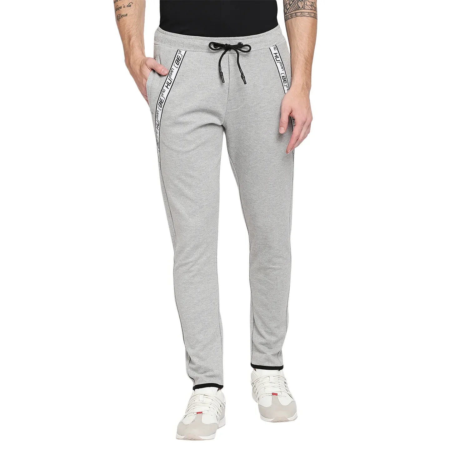 Grey Regular Fit Men's Track Pants by Being Human Clothing