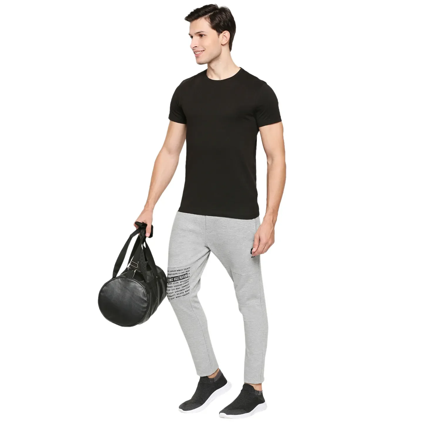 Grey Regular Fit Men's Track Pants by Being Human Clothing - Image 6