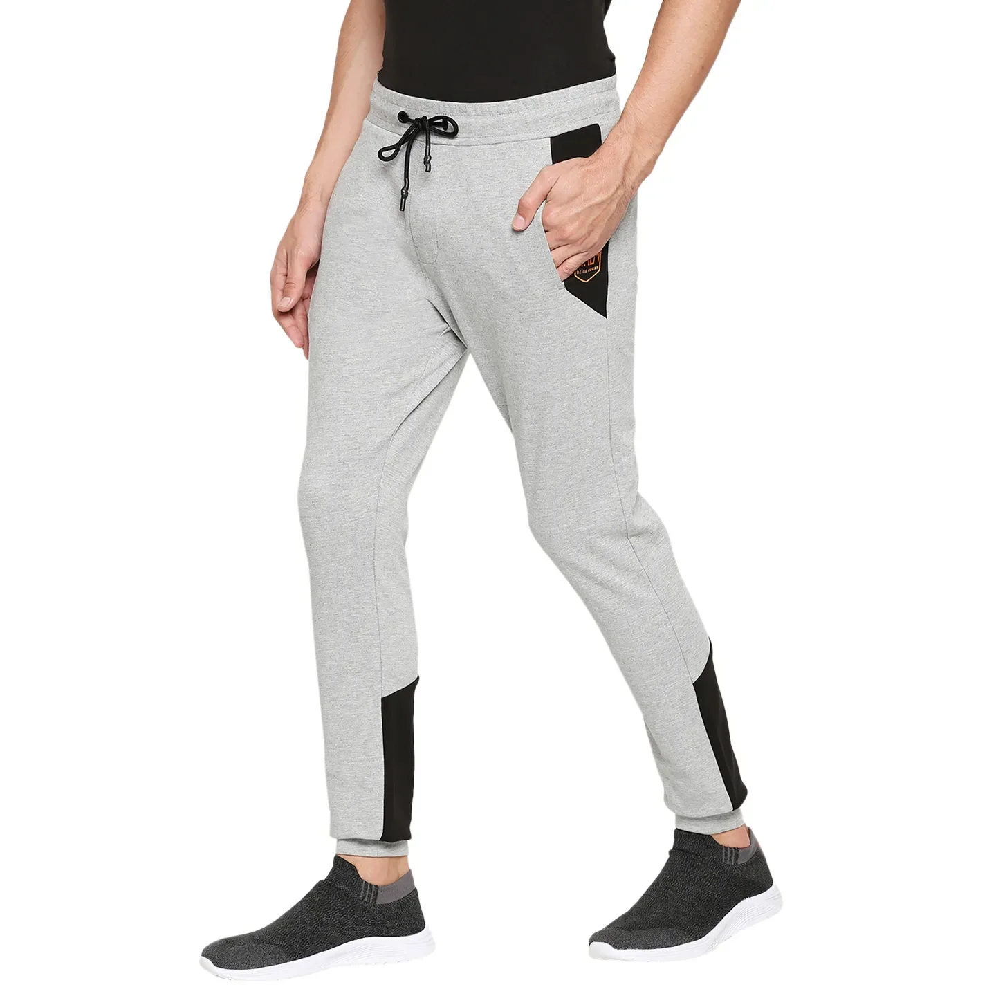 Grey Regular Fit Men's Track Pants by Being Human Clothing - Image 2