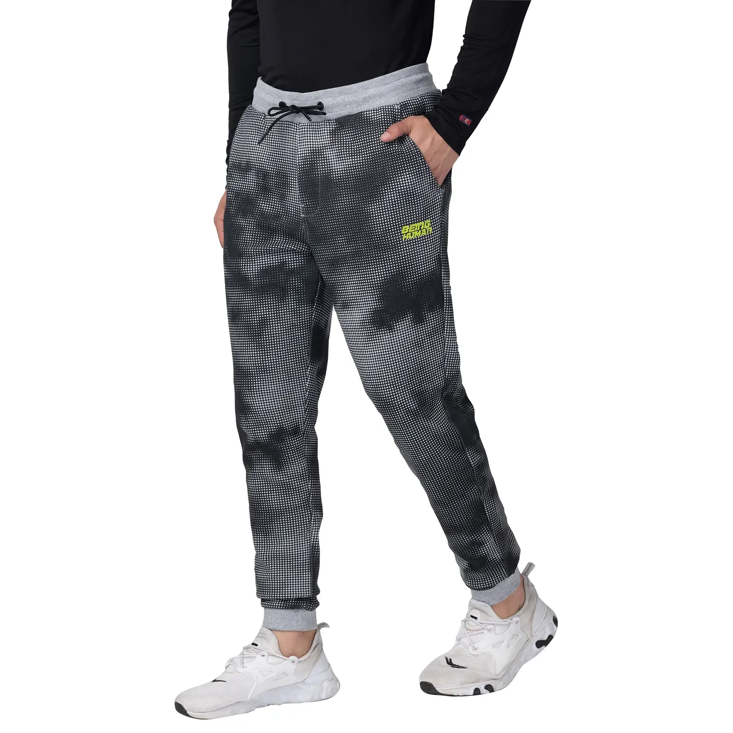 Grey Regular Fit Men's Track Pants by Being Human Clothing - Image 4