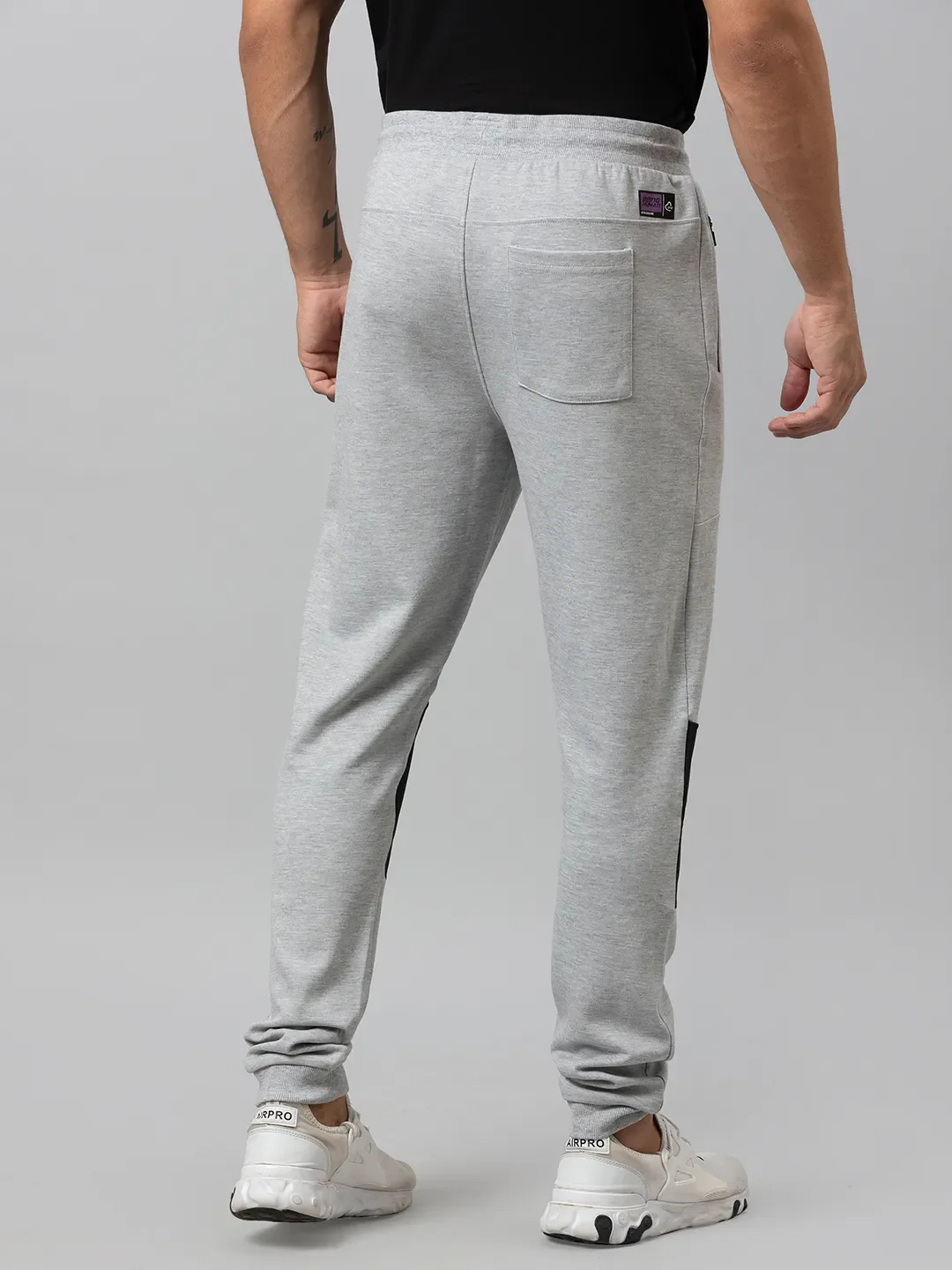 Grey Regular Fit Men's Track Pants by Being Human Clothing - Image 3
