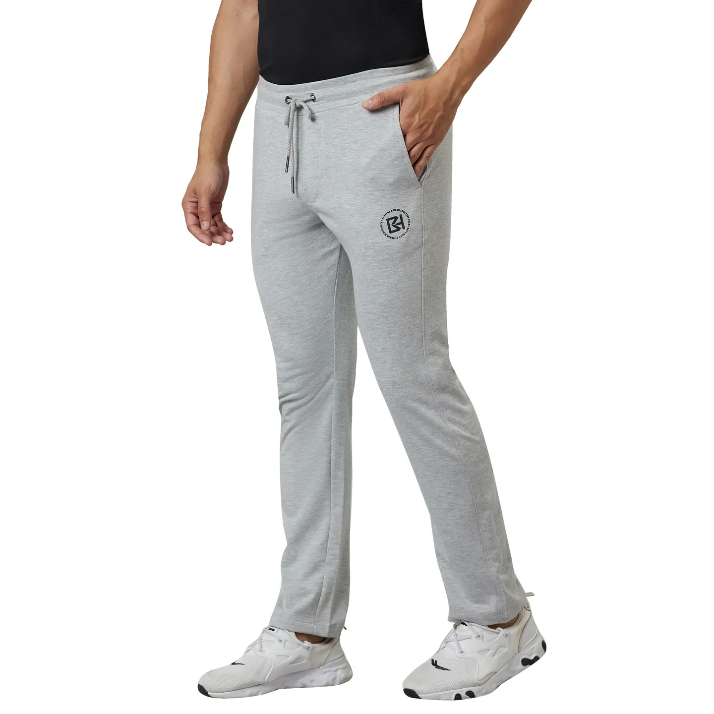 Grey Regular Fit Men's Track Pants by Being Human Clothing - Image 4