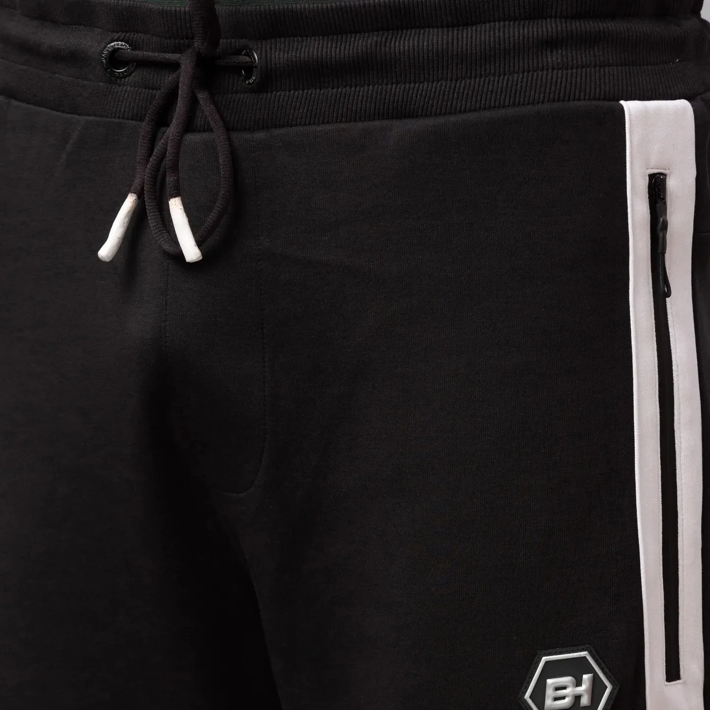 Black Regular Fit Men's Track Pants by Being Human Clothing - Image 5