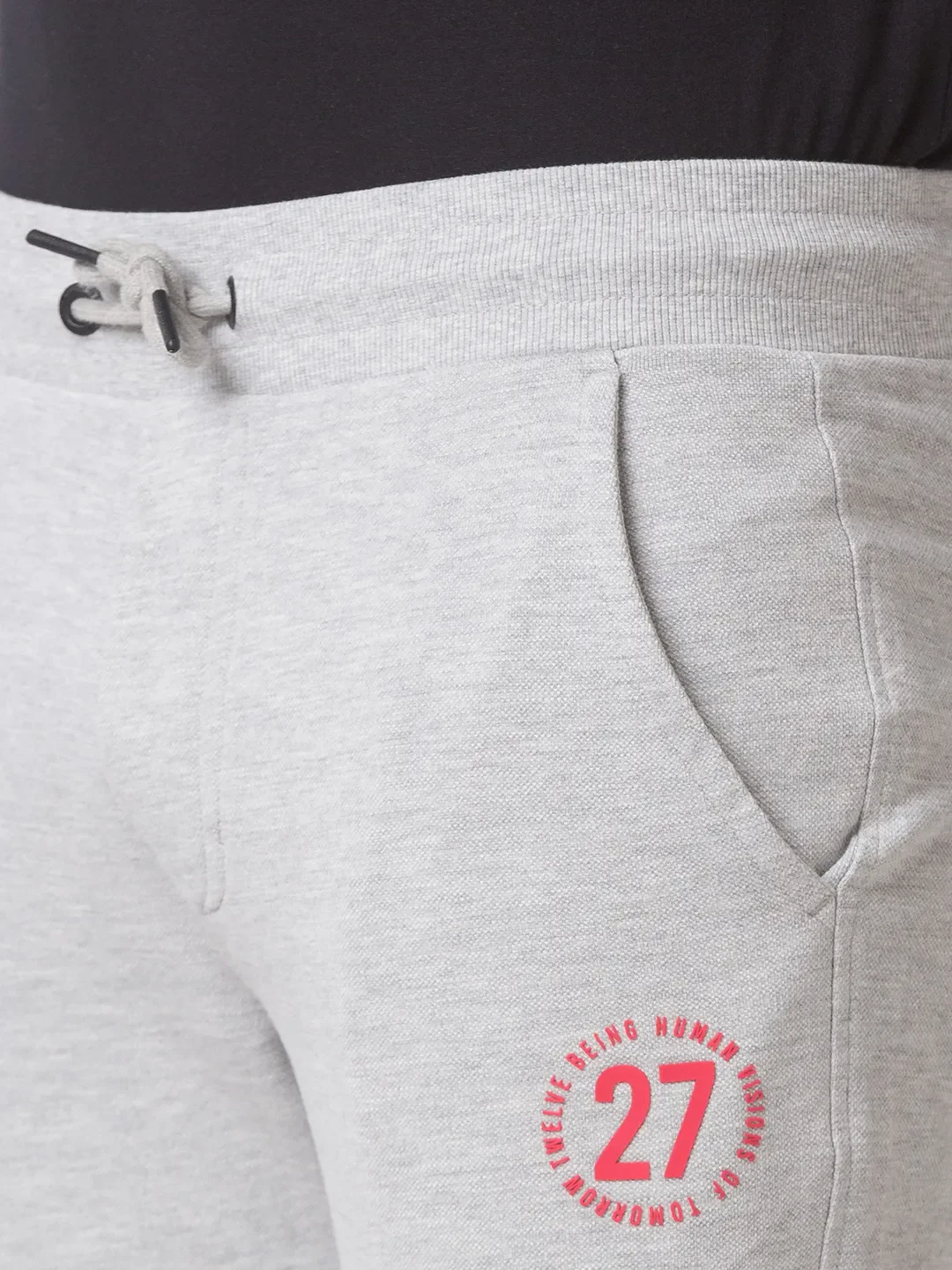 Grey Regular Fit Men's Track Pants by Being Human Clothing - Image 3