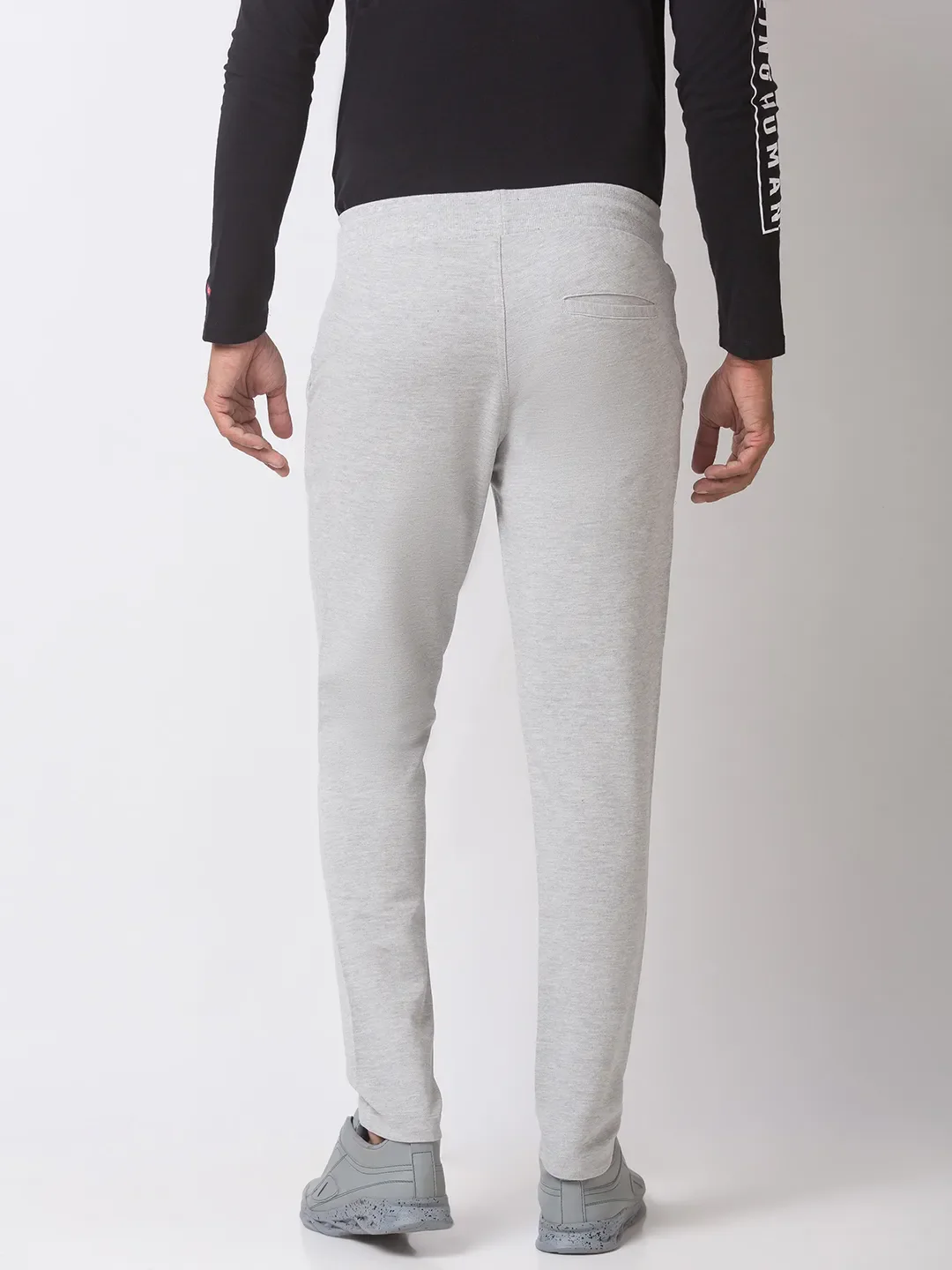 Grey Regular Fit Men's Track Pants by Being Human Clothing - Image 4