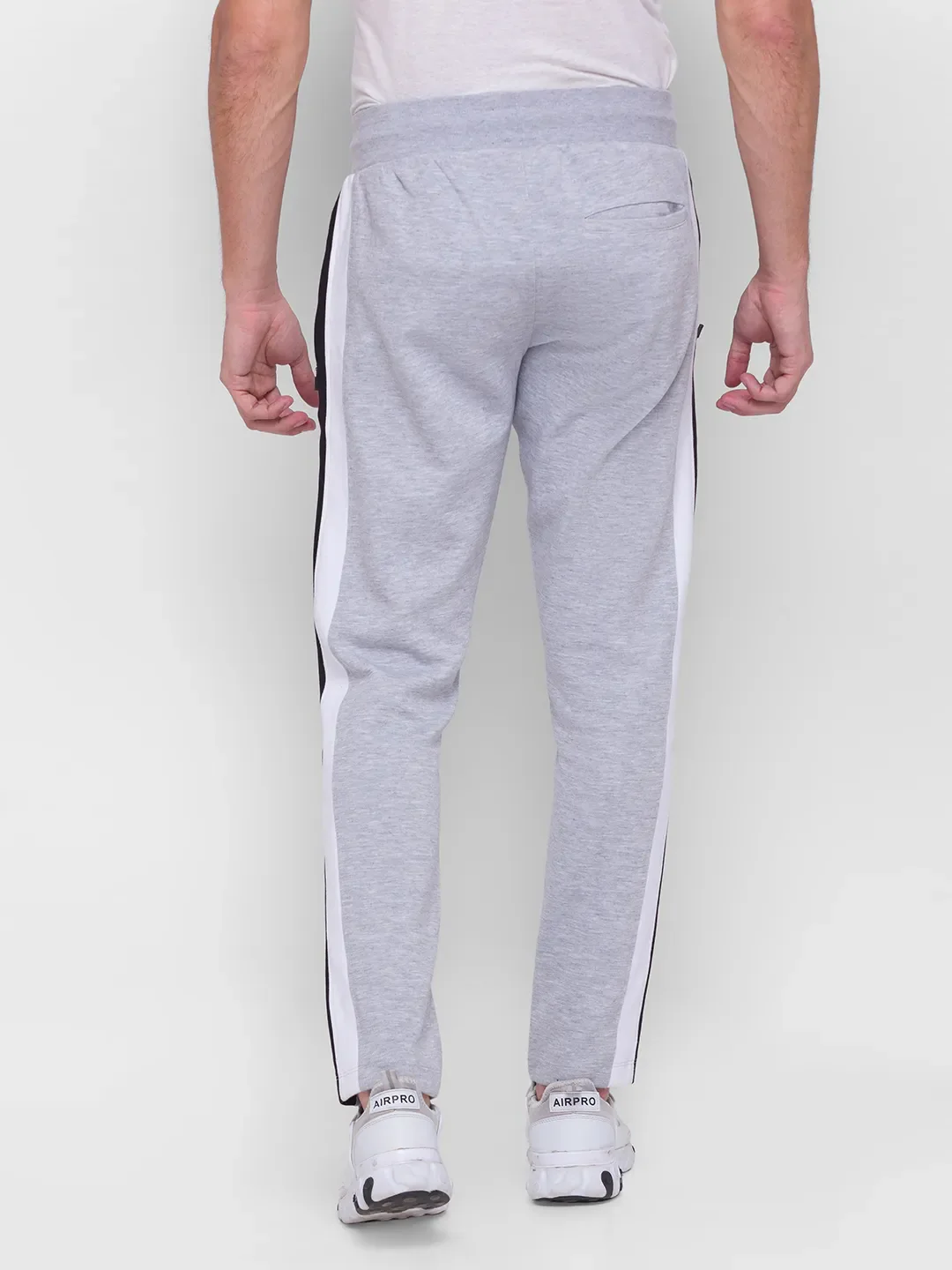 Grey Regular Fit Track Pants For Men By Being Human Clothing - Image 3