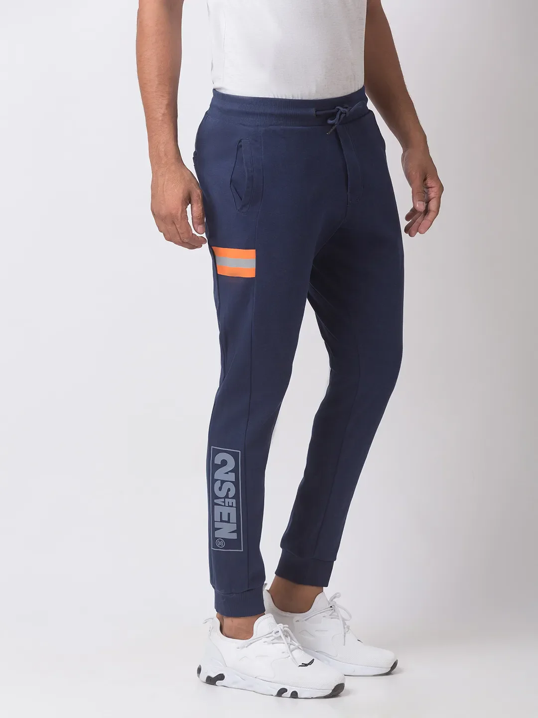 Blue Regular Fit Men's Track Pants by Being Human Clothing - Image 2