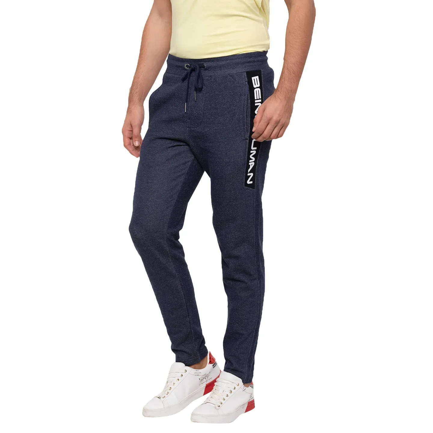 Blue Regular Fit Men's Track Pants by Being Human Clothing - Image 4