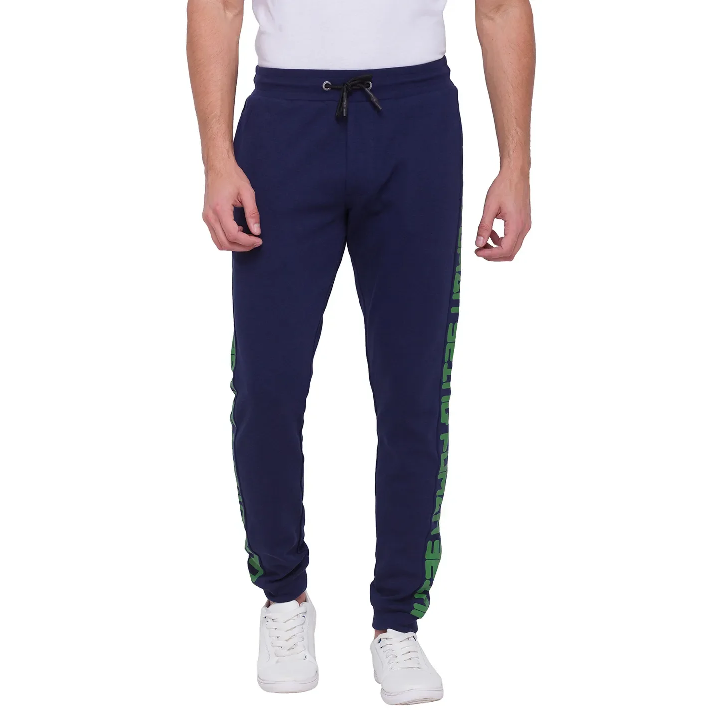 Navy Regular Fit Track Pants For Men By Being Human Clothing