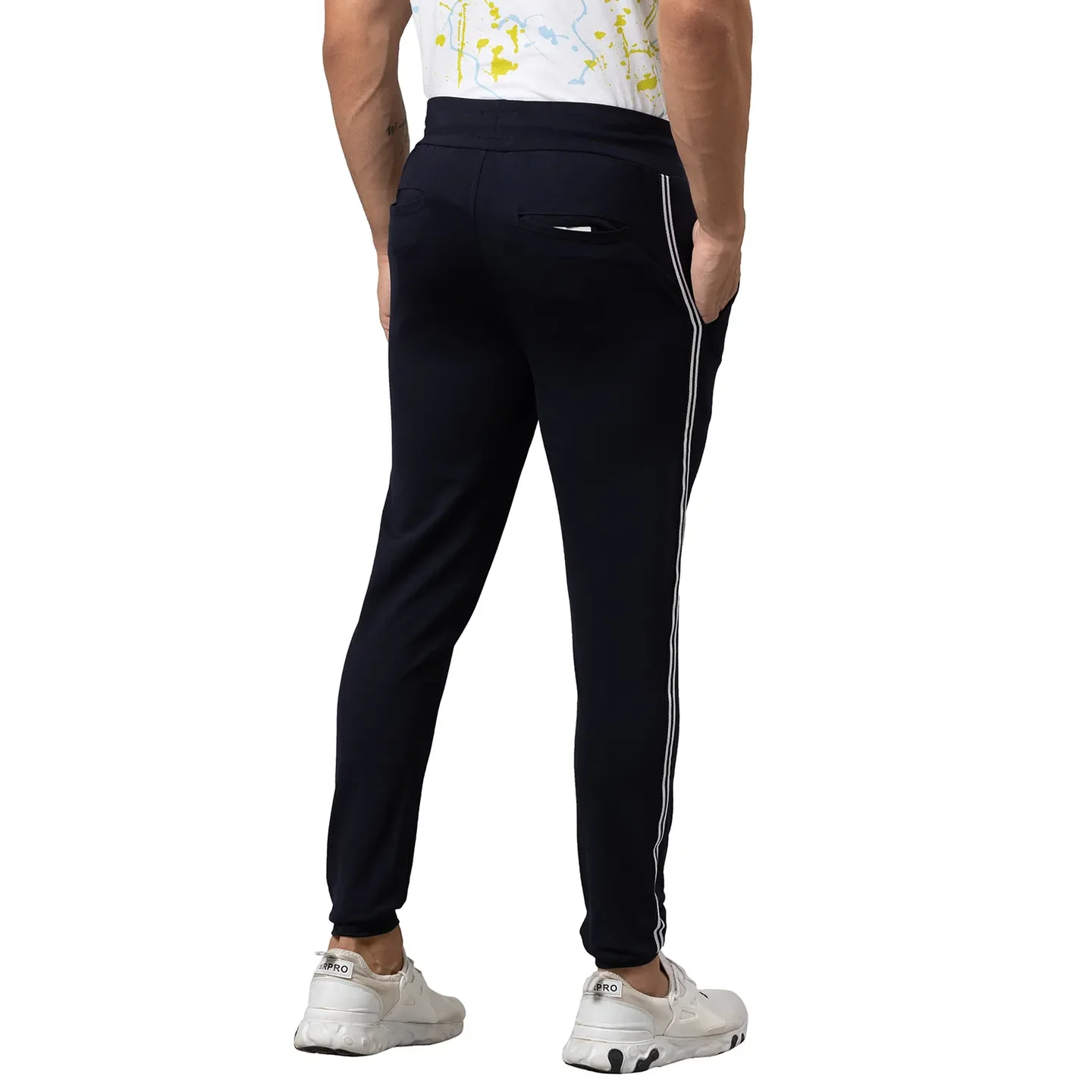 Blue Regular Fit Men's Track Pants by Being Human Clothing - Image 3
