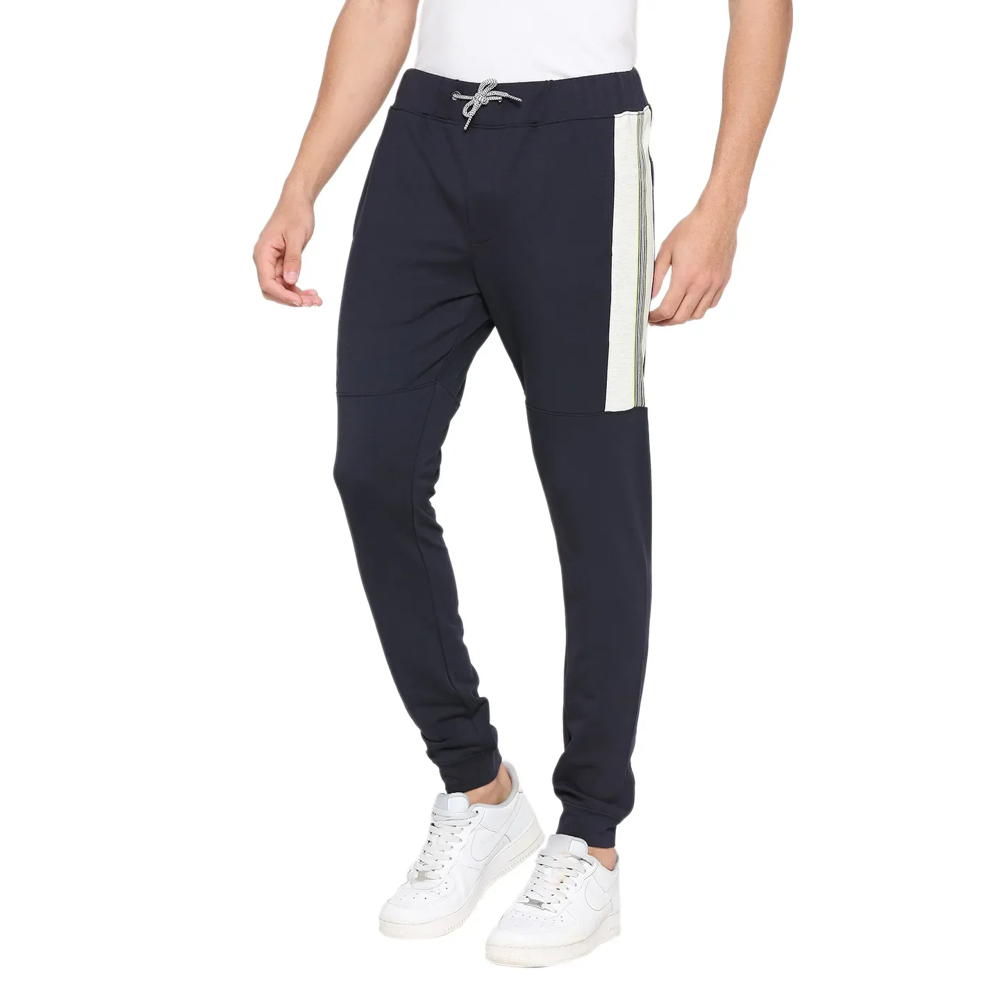 Navy Regular Fit Track Pants For Men By Being Human Clothing - Image 2