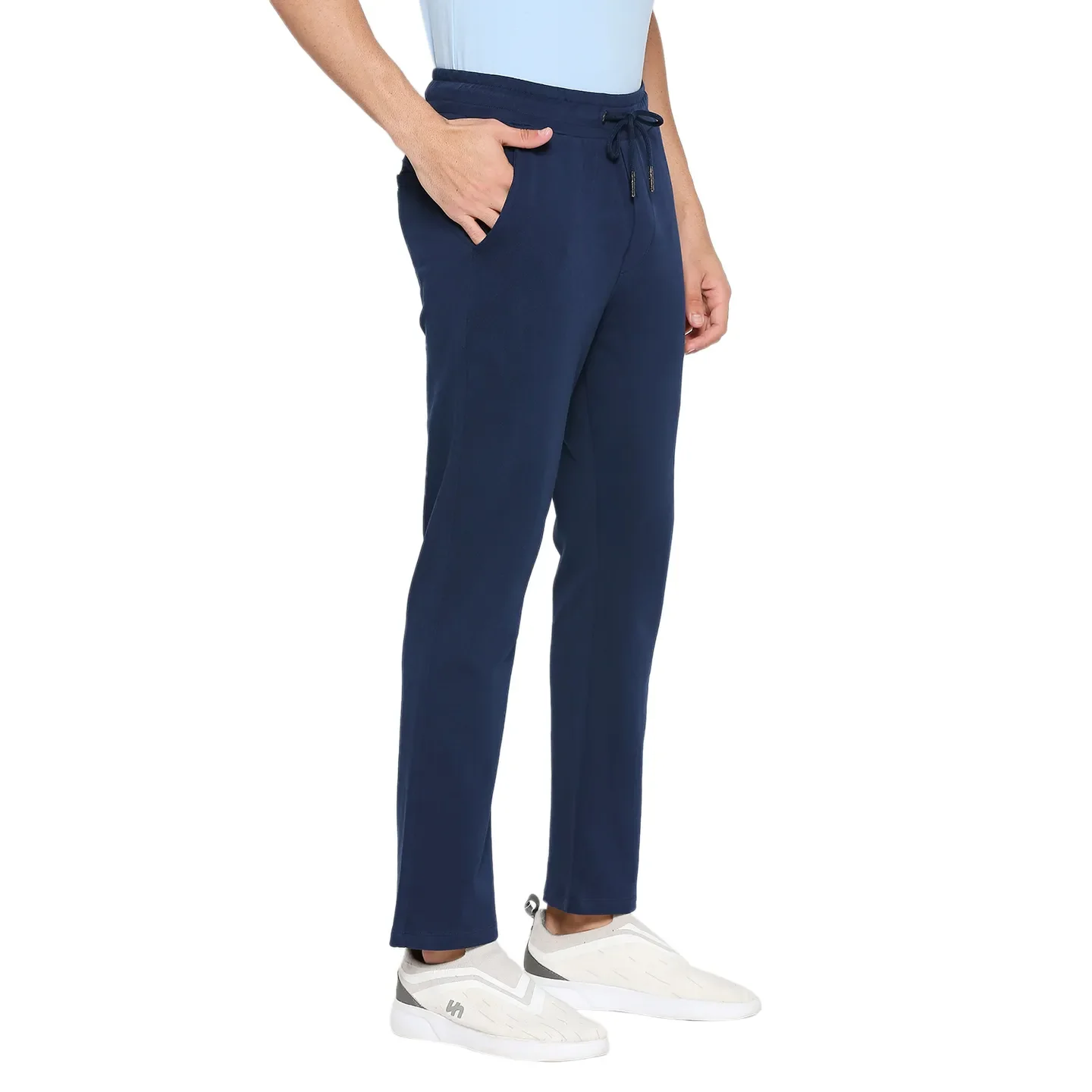 Navy Regular Fit Track Pants For Men By Being Human Clothing - Image 3