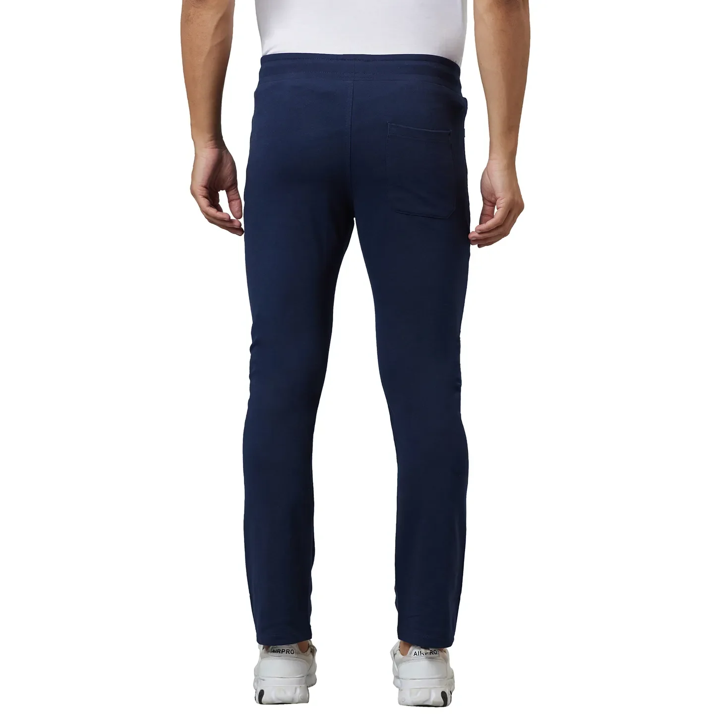 Navy Regular Fit Track Pants For Men By Being Human Clothing - Image 3