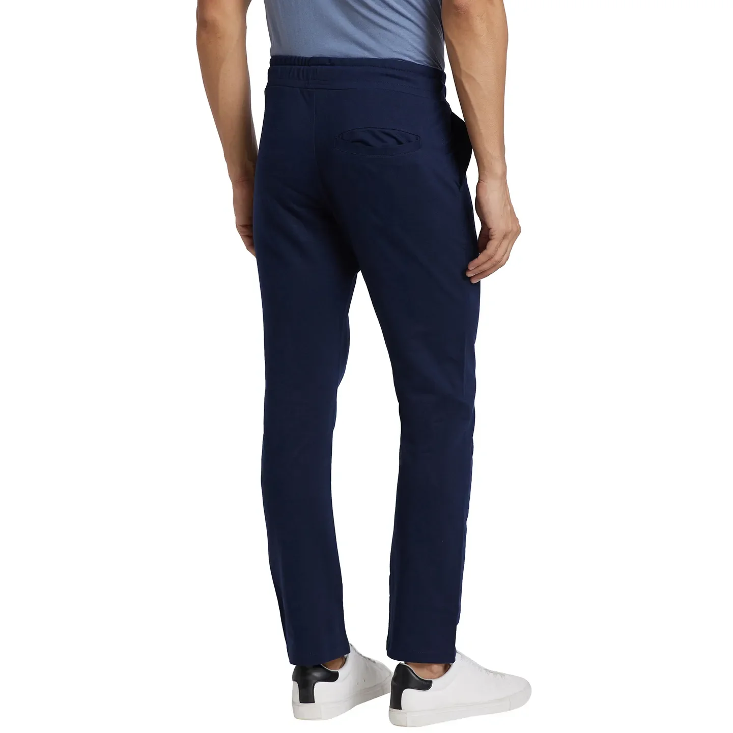 Navy Regular Fit Track Pants For Men By Being Human Clothing - Image 3