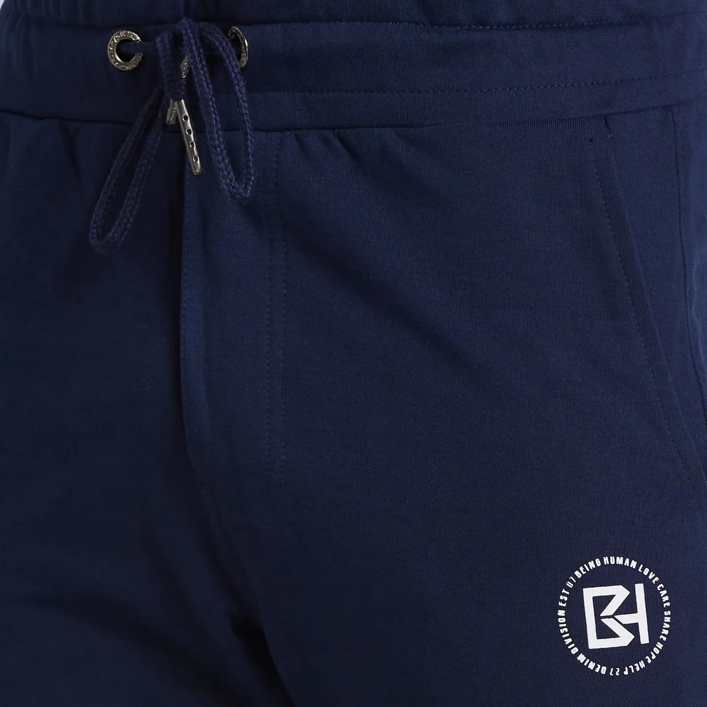 Navy Regular Fit Track Pants For Men By Being Human Clothing - Image 4