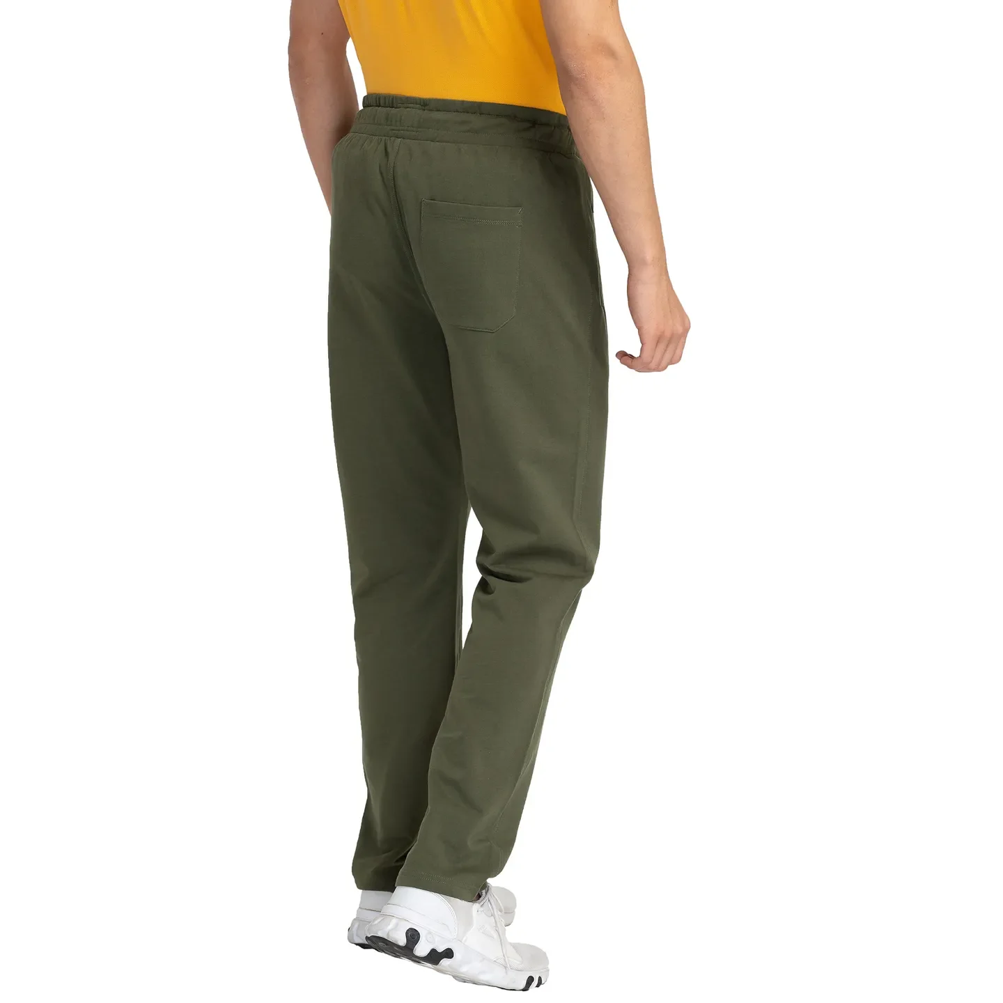 Olive Regular Fit Track Pants For Men By Being Human Clothing - Image 3