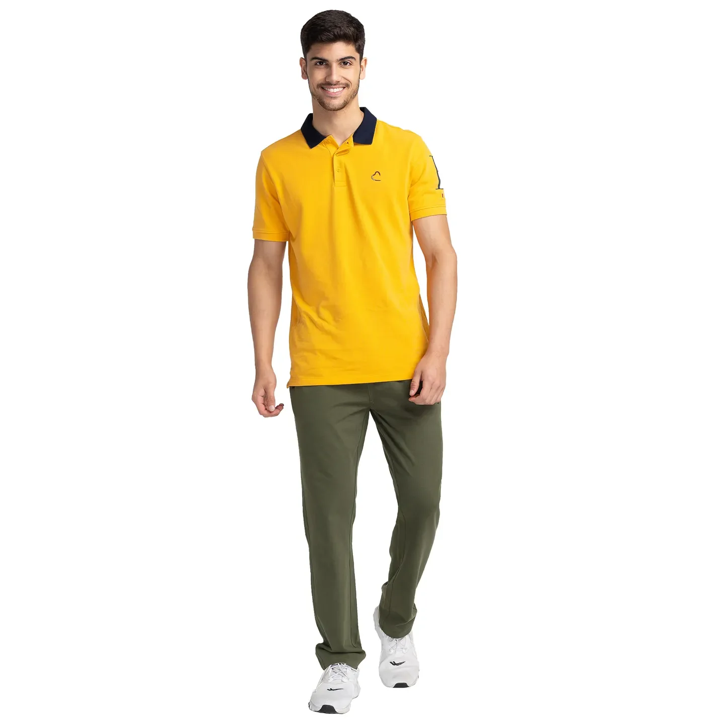 Olive Regular Fit Track Pants For Men By Being Human Clothing - Image 5