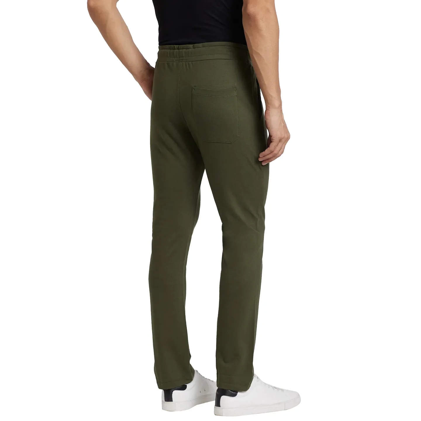 Olive Regular Fit Men's Track Pants by Being Human Clothing - Image 3