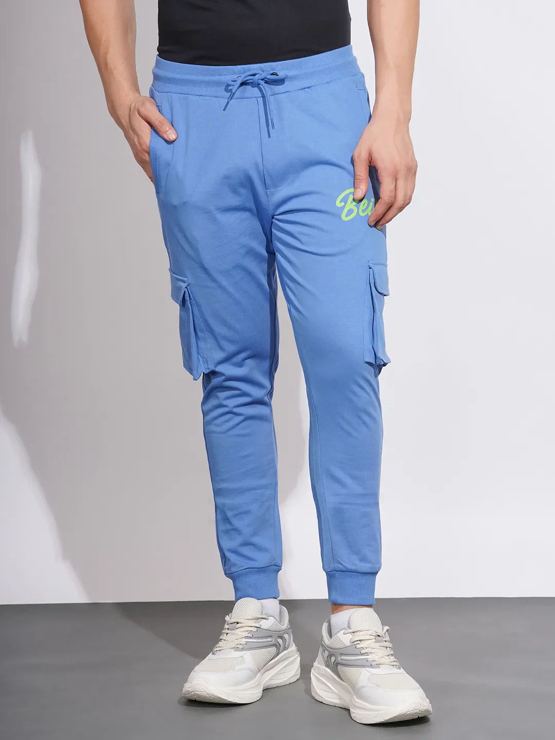 Blue Men's Track Pants by Being Human Clothing