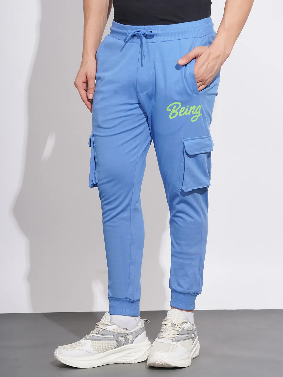 Blue Men's Track Pants by Being Human Clothing - Image 2