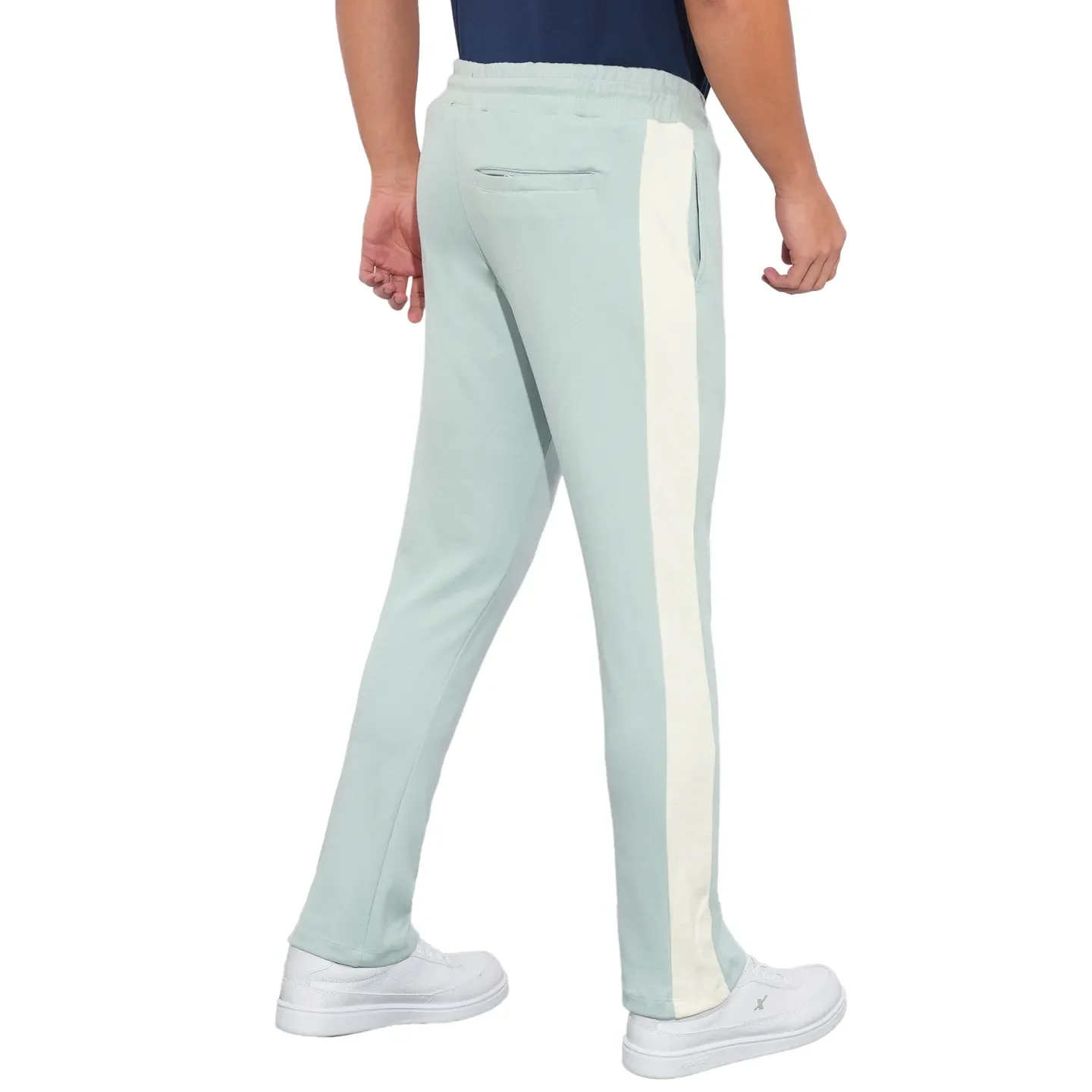 Blue Regular Fit Track Pants For Men By Being Human Clothing - Image 3