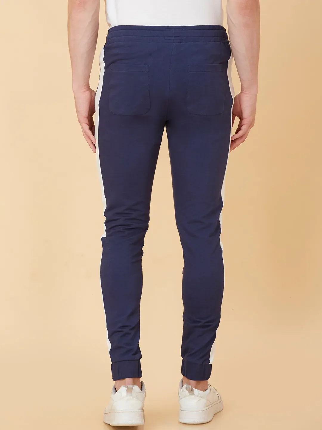 Blue Regular Fit Track Pants For Men By Being Human Clothing - Image 2