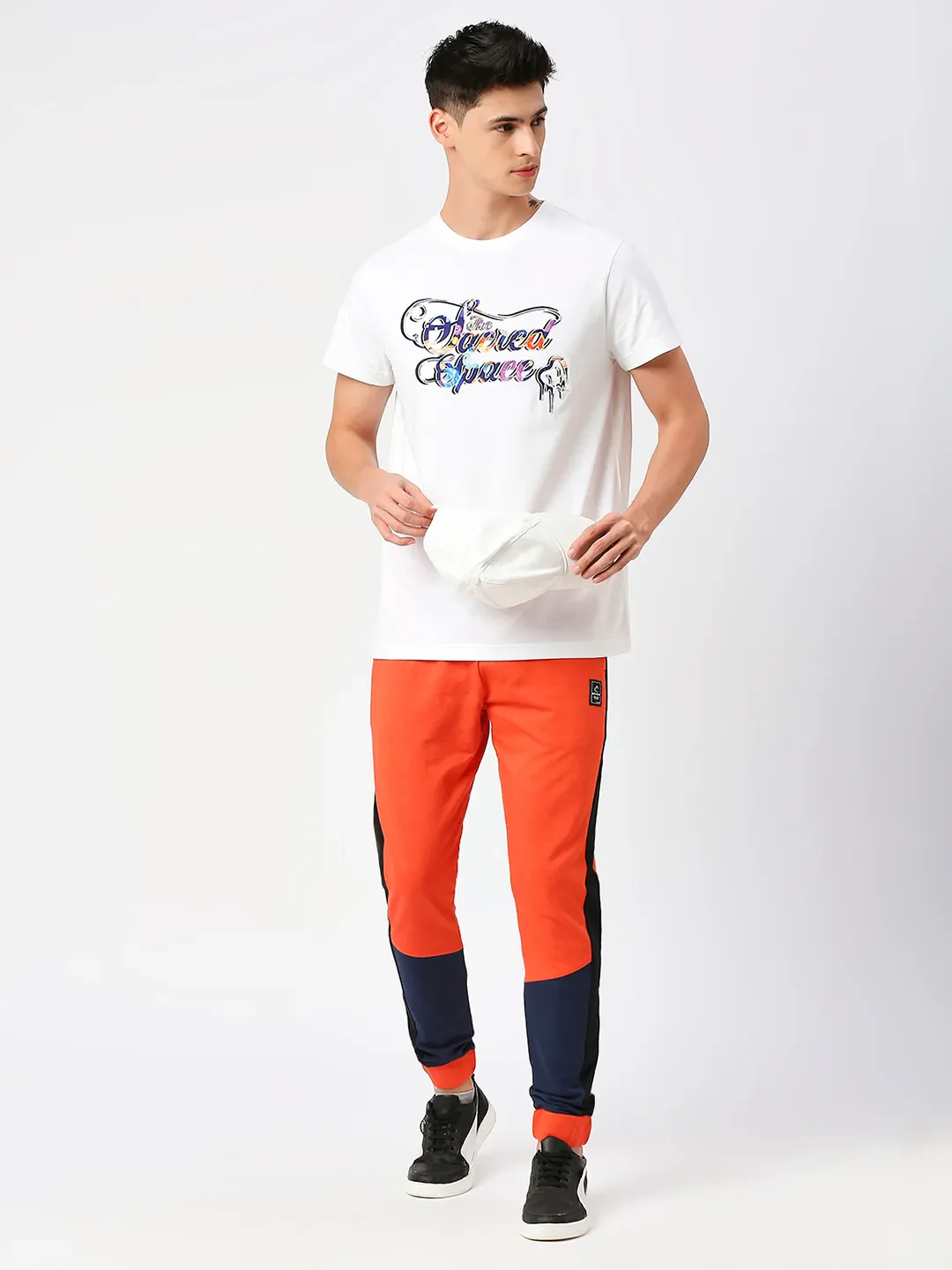 Orange Regular Fit Track Pants For Men By Being Human Clothing - Image 6