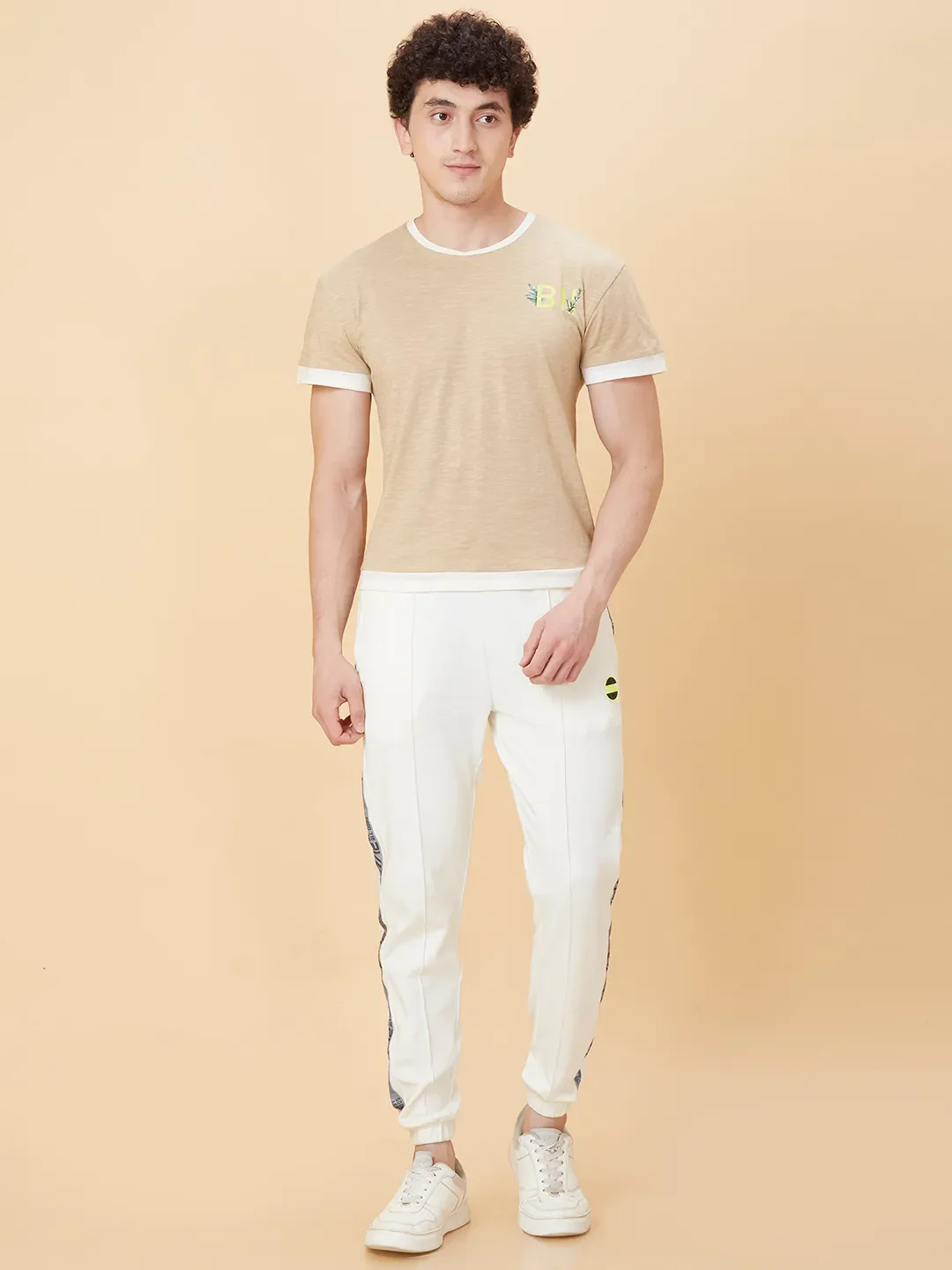 Snow White Regular Fit Track Pants For Men By Being Human Clothing - Image 4