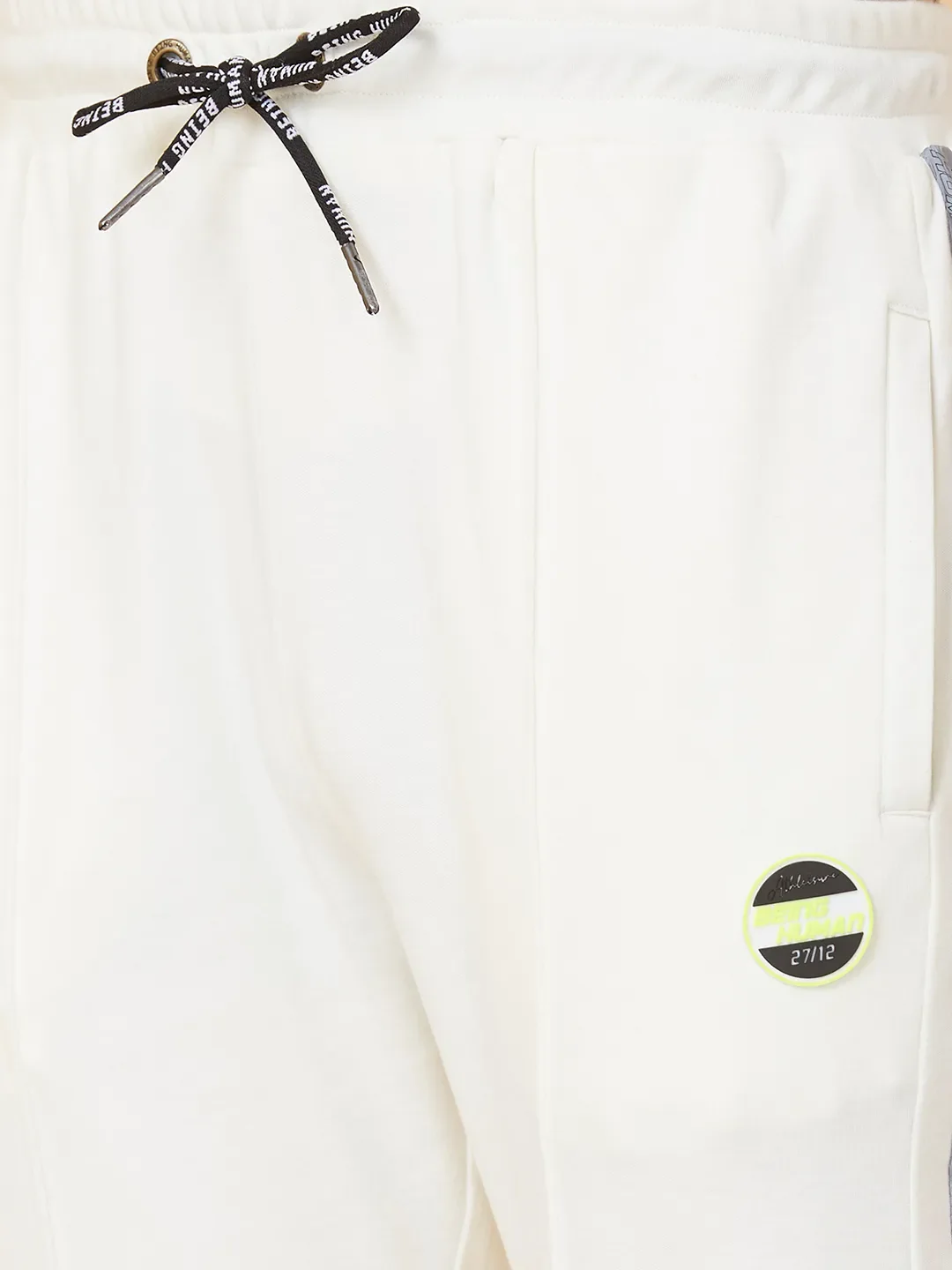 Snow White Regular Fit Track Pants For Men By Being Human Clothing - Image 5