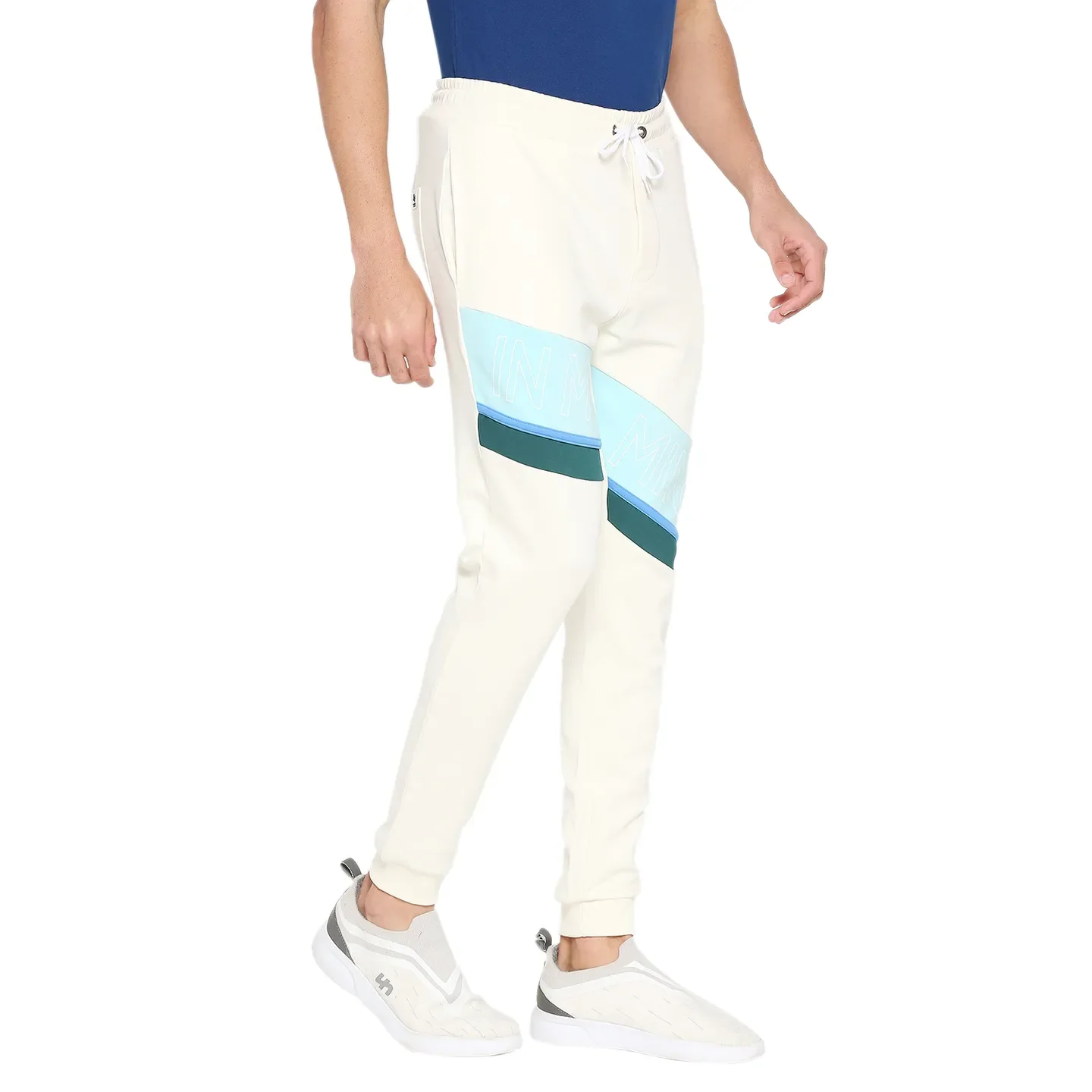 Snow White Regular Fit Track Pants For Men By Being Human Clothing - Image 3