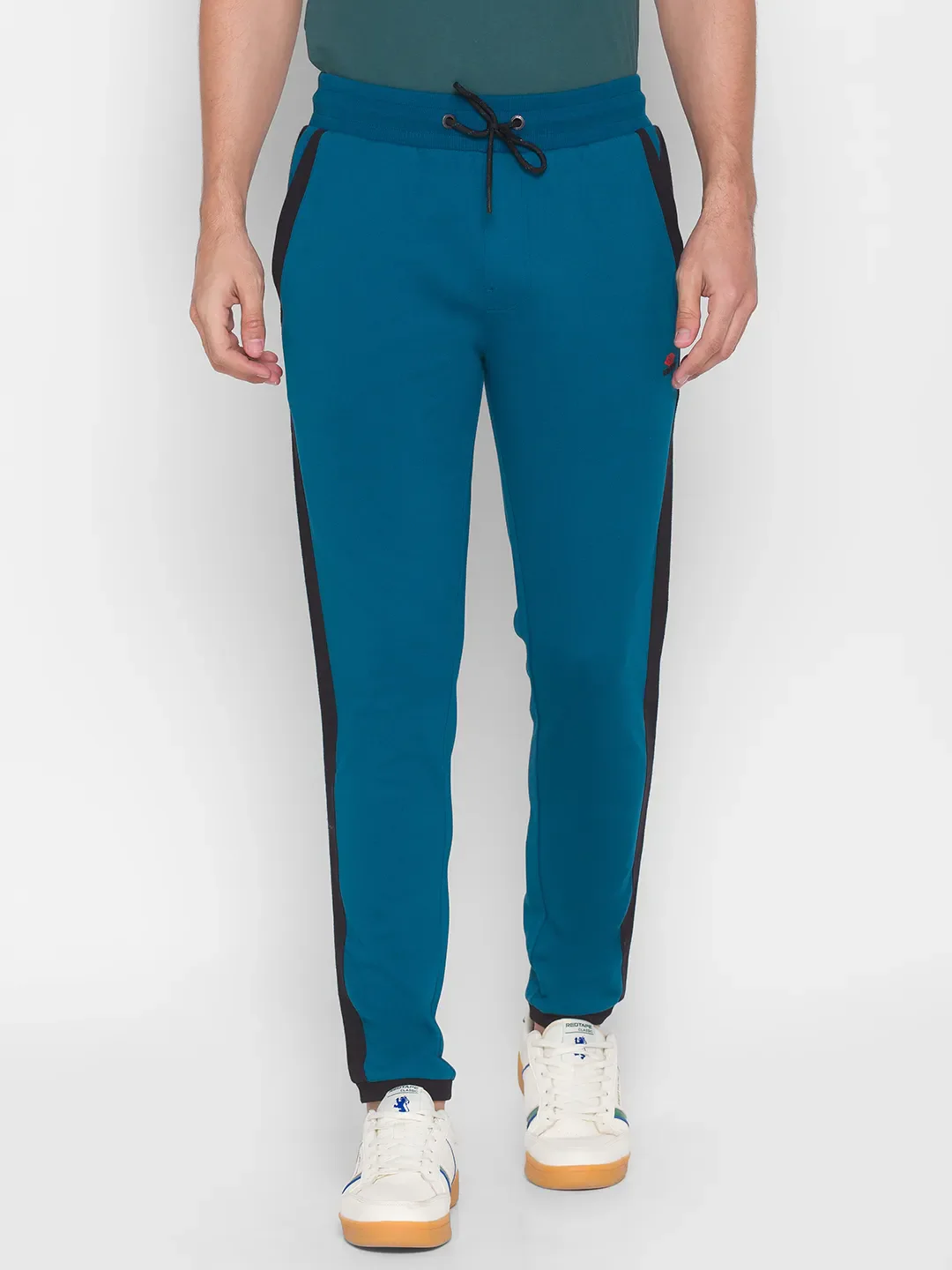 Teal Regular Fit Track Pants For Men By Being Human Clothing
