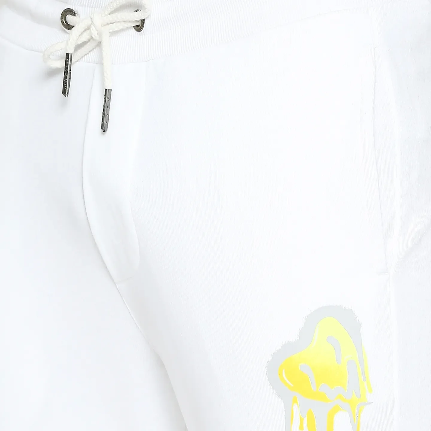 White Regular Fit Track Pants For Men By Being Human Clothing - Image 5
