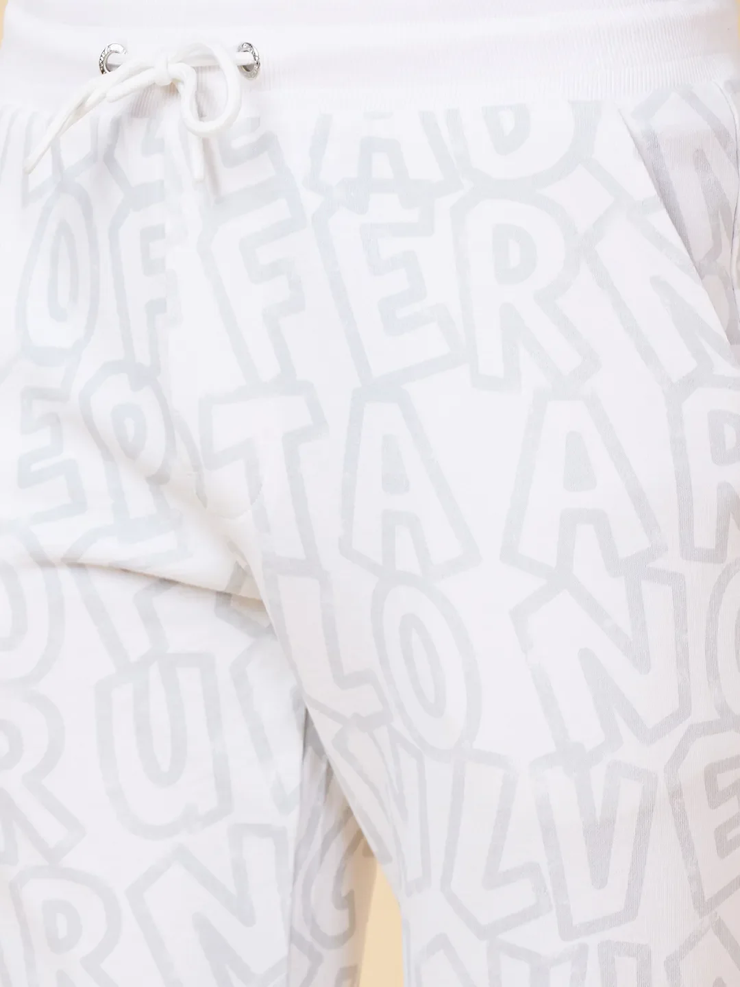 White Regular Fit Men's Track Pants by Being Human Clothing - Image 5