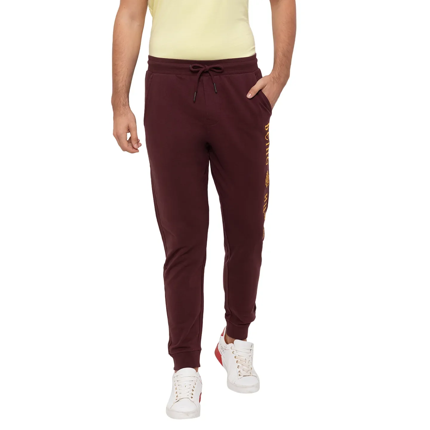 Red Regular Fit Men's Track Pants by Being Human Clothing