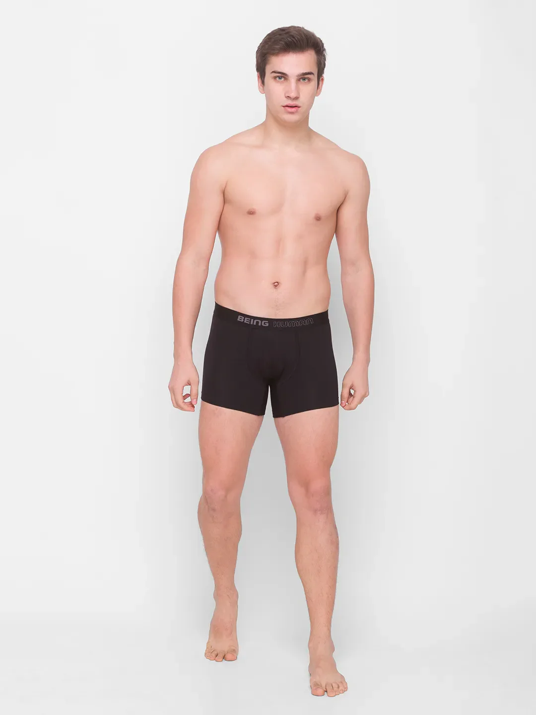 White Regular Fit Cotton Trunk by Being Human Clothing - Image 3