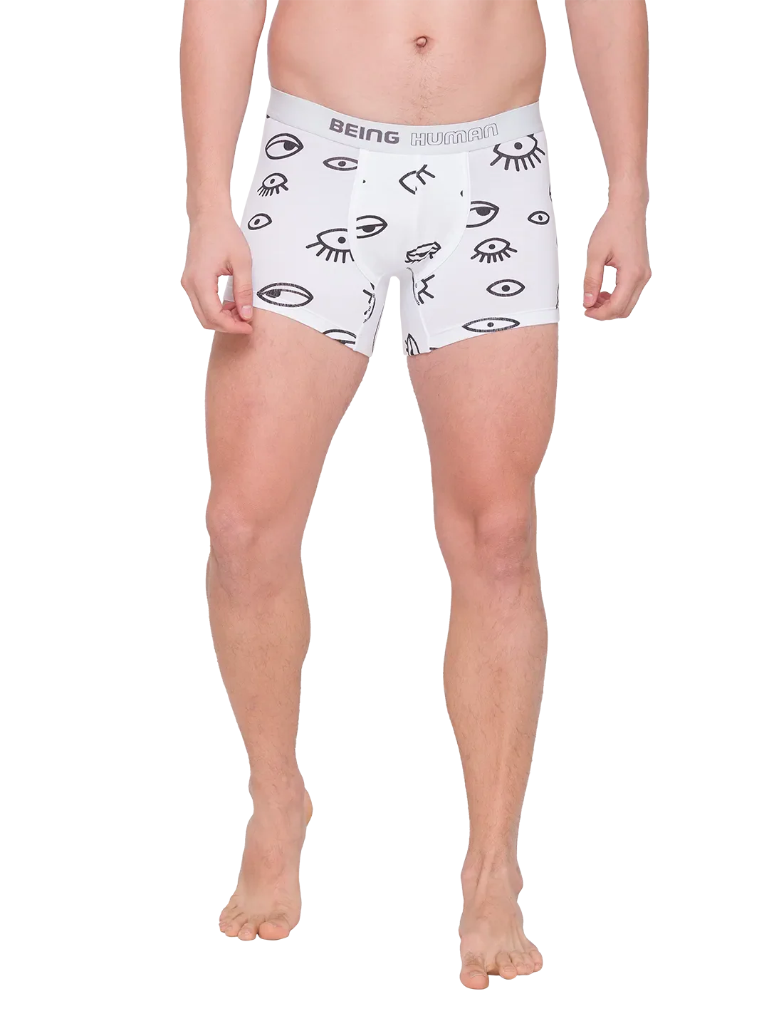 White Regular Fit Cotton Trunk by Being Human Clothing - Image 3