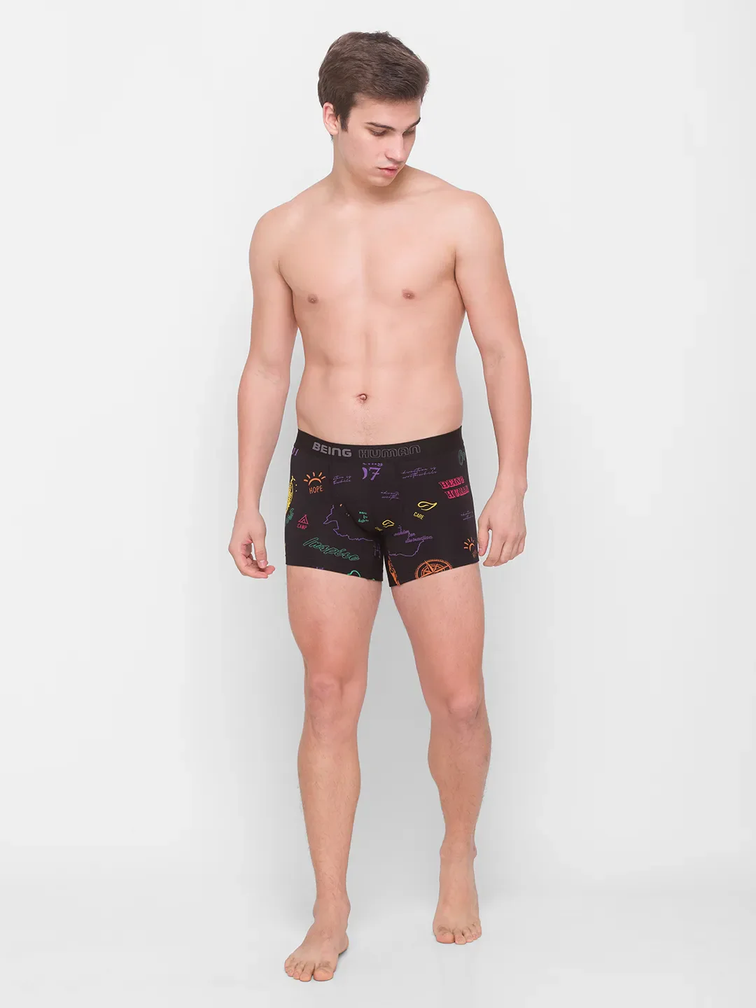White Regular Fit Cotton Trunk by Being Human Clothing - Image 5