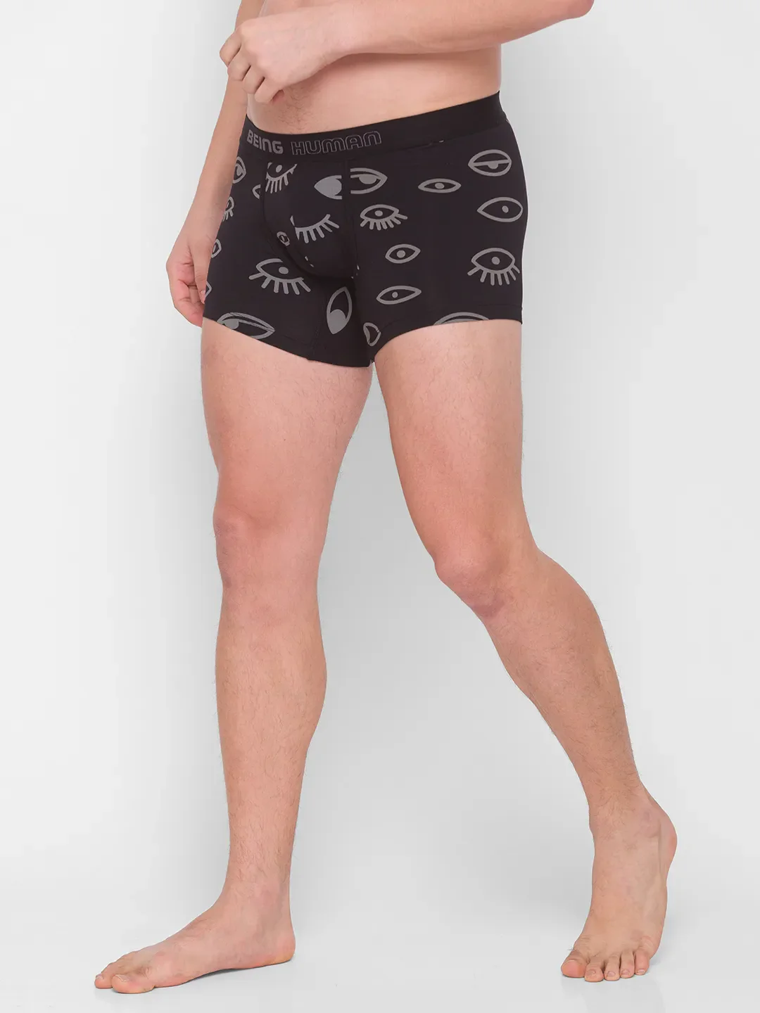 White Regular Fit Cotton Trunk by Being Human Clothing - Image 4
