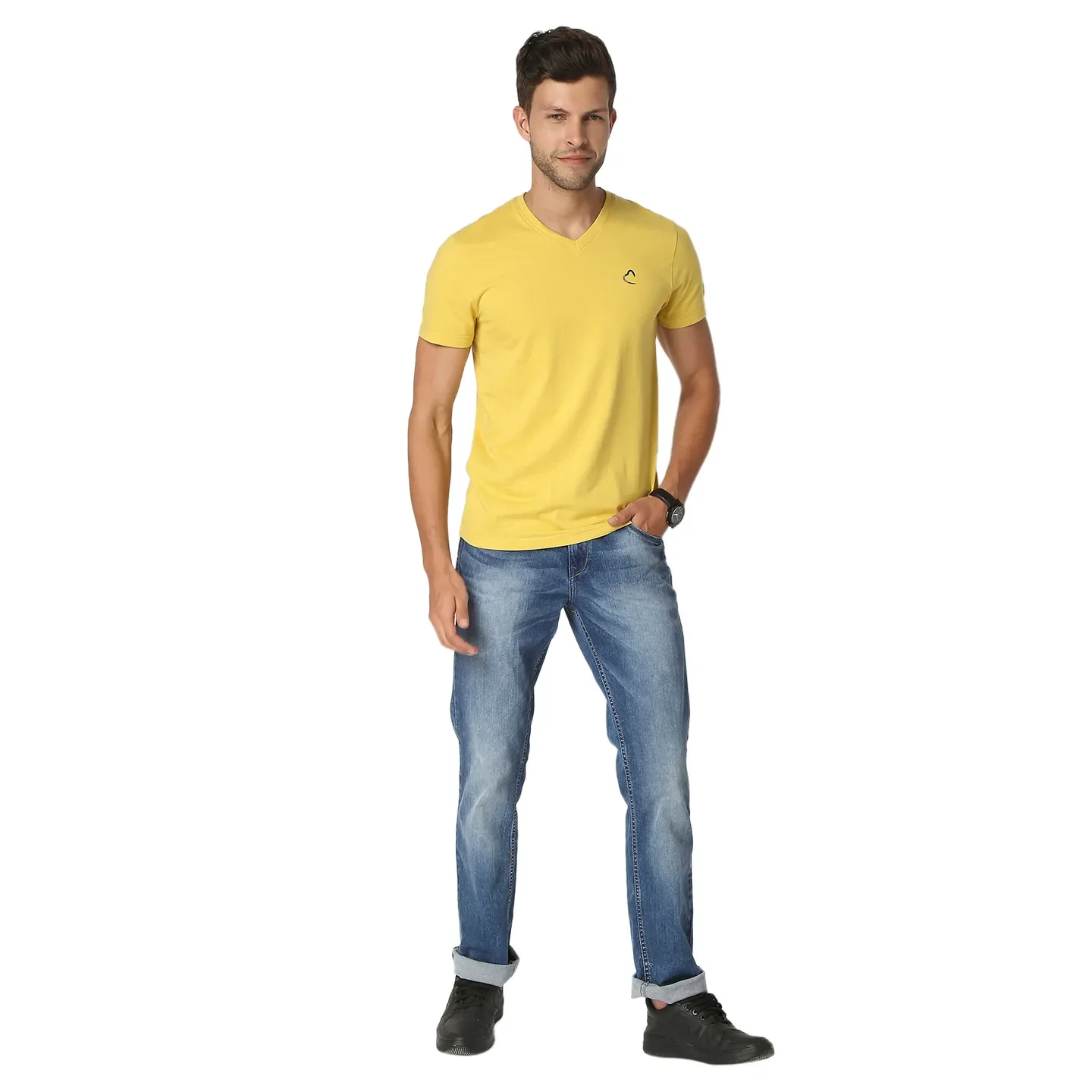 Brown Regular Fit Men's Short Sleeves T-Shirt by Being Human Clothing - Image 5