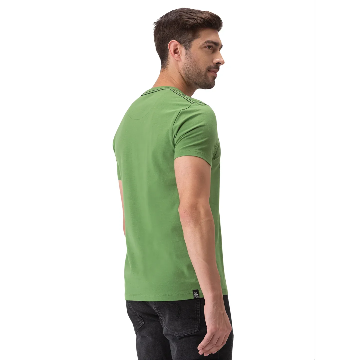 Green Regular Fit Men's Short Sleeves T-Shirt by Being Human Clothing - Image 3