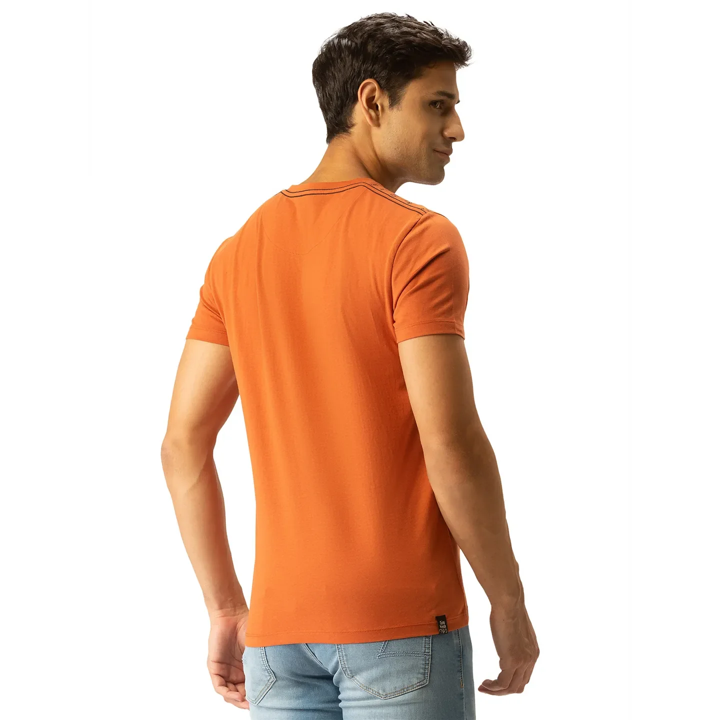 Brown Regular Fit Men's Short Sleeves T-Shirt by Being Human Clothing - Image 3