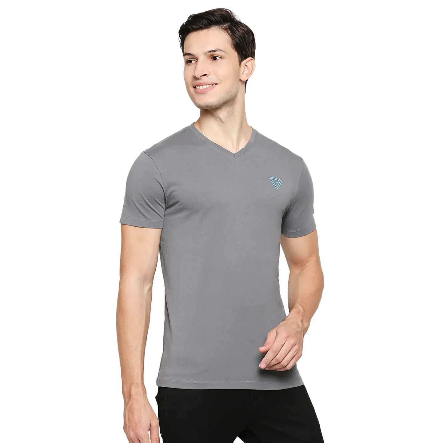 Grey Regular Fit Men's Short Sleeves T-Shirt by Being Human Clothing - Image 3