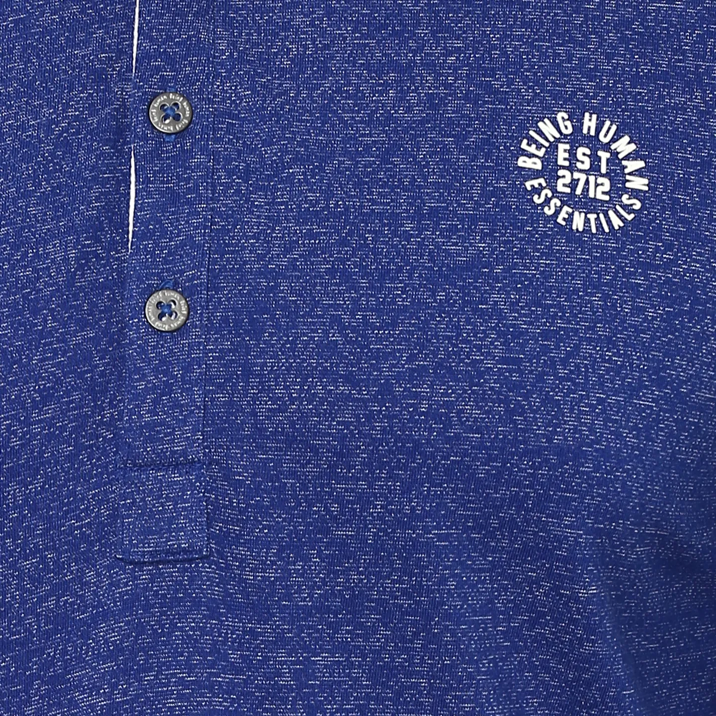 Blue Regular Fit Men's Long Sleeves T-Shirt by Being Human Clothing - Image 6